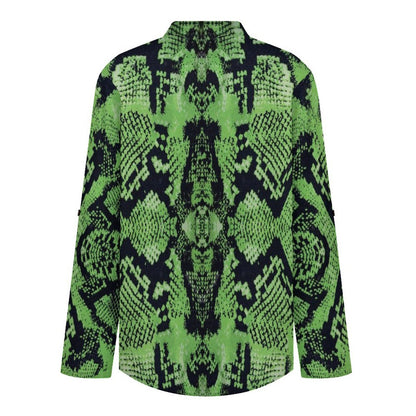 Snakeskin Pattern, Repeating Pattern  Versatile Notched V-Neck Tunic | Roll Tab 3/4 Sleeve Office Casual Top