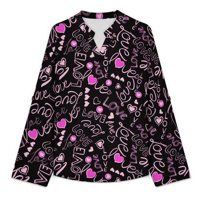 Love  Versatile Notched V-Neck Tunic | Roll Tab 3/4 Sleeve Office Casual Top