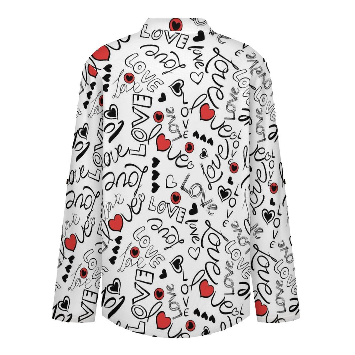 Women Curved Hem V Neck Roll Sleeve Casual Work Top  Love