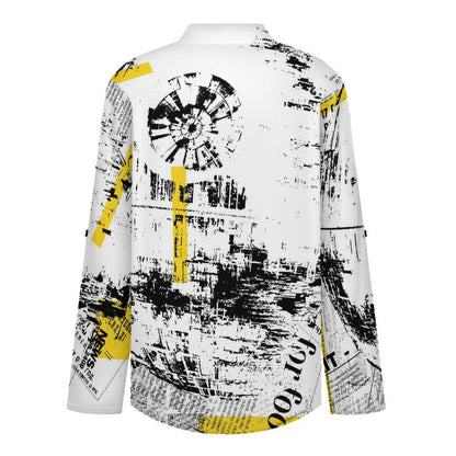 Versatile Notched V-Neck Tunic | Roll Tab 3/4 Sleeve Office Casual Top  Newspaper Girls T-shirt