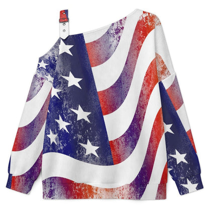 Women’s Off-Shoulder Knit Sweater National Flag, History, War