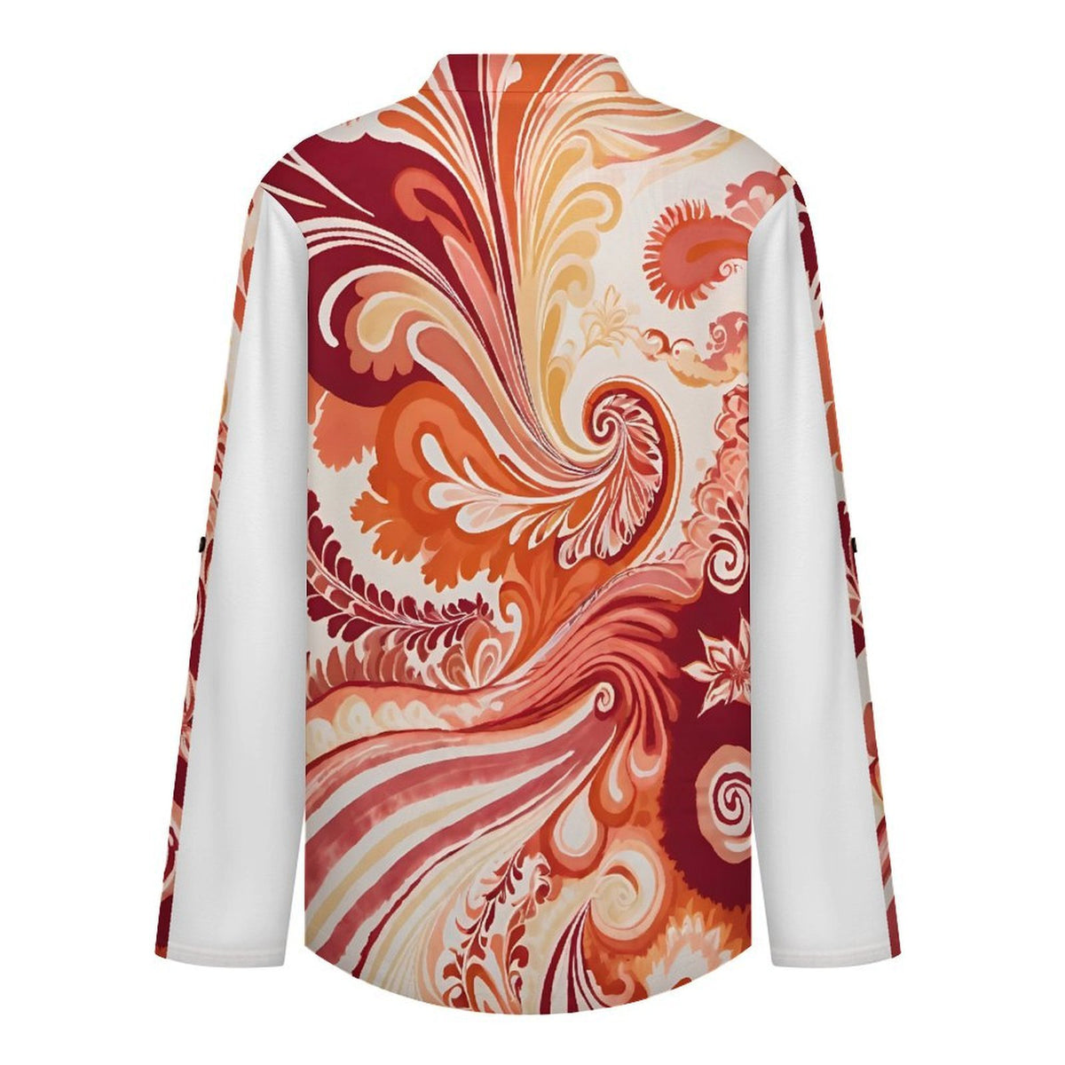 Versatile Notched V-Neck Tunic | Roll Tab 3/4 Sleeve Office Casual Top  Tie Dye Stripes