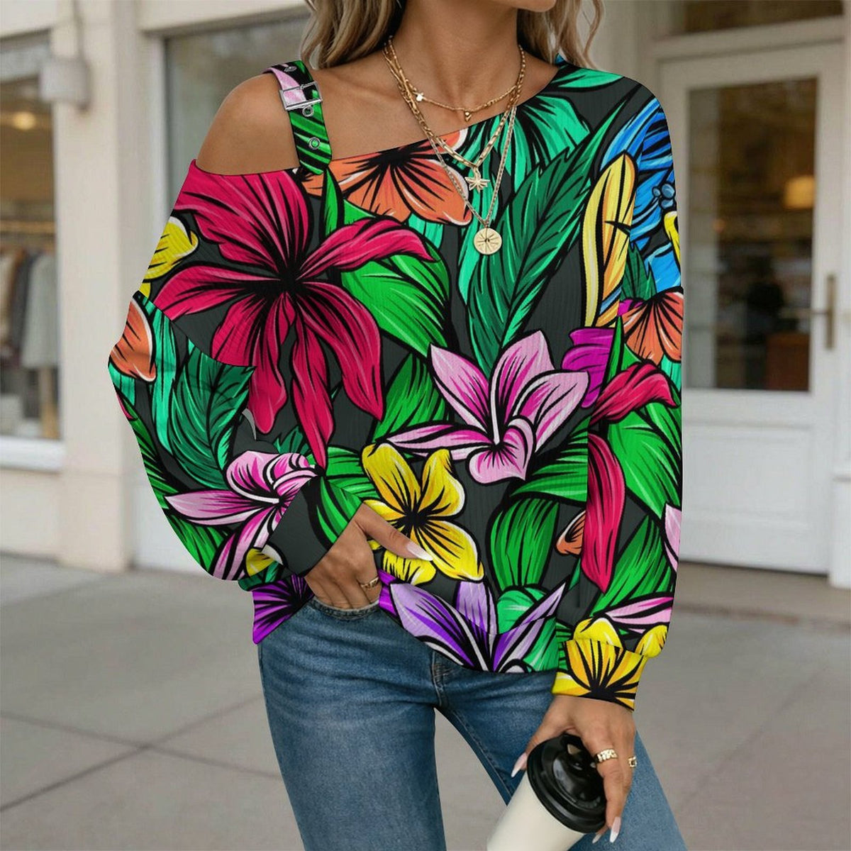 Off-the-shoulder Sweaterwomens-off-shoulder-knit-sweater