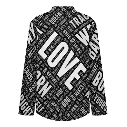 Versatile Notched V-Neck Tunic | Roll Tab 3/4 Sleeve Office Casual Top  Love  Words Dress