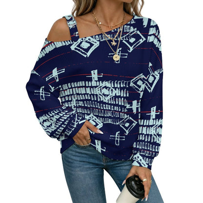 Women’s Off-Shoulder Knit Sweater Pattern