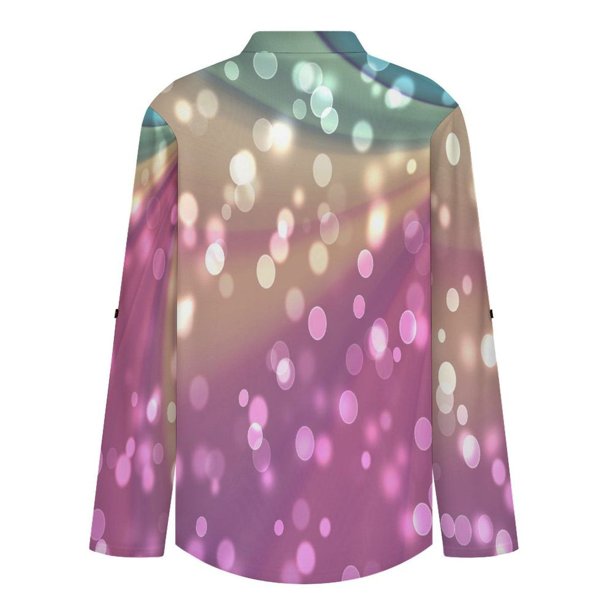 Color, Dazzling Starlight  Versatile Notched V-Neck Tunic | Roll Tab 3/4 Sleeve Office Casual Top