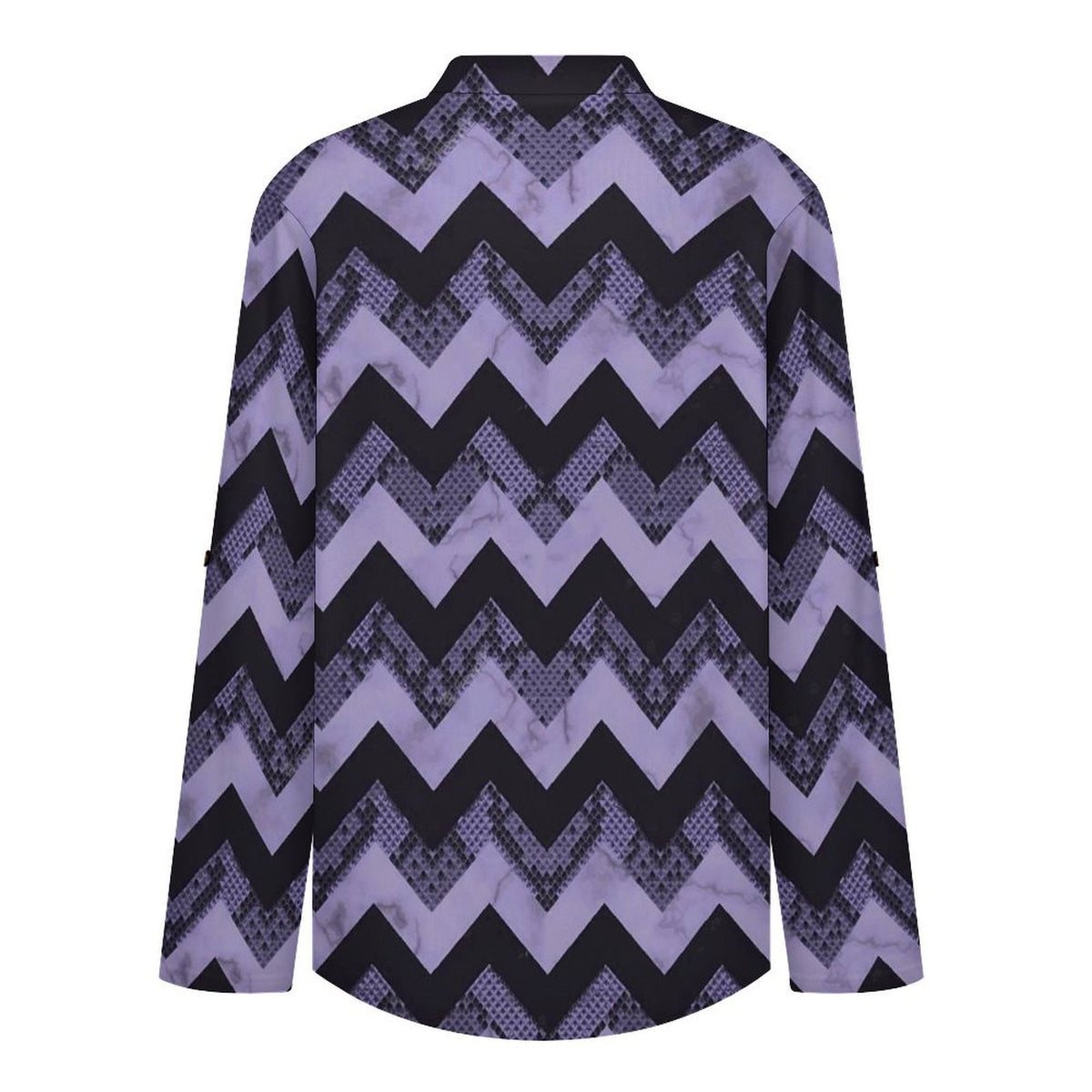 Snakeskin Pattern, Repeating Pattern  Versatile Notched V-Neck Tunic | Roll Tab 3/4 Sleeve Office Casual Top