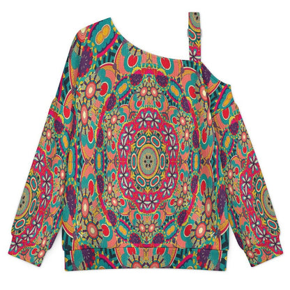 Fall Casual Asymmetric Shoulder Knit Top with Buckle Detail Summer, Surfing, Seaside