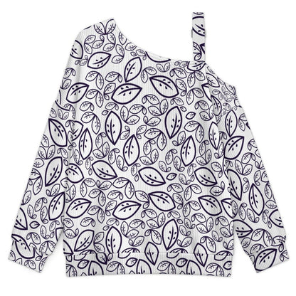 Long Sleeve Relaxed-Fit Solid Pullover Leaves