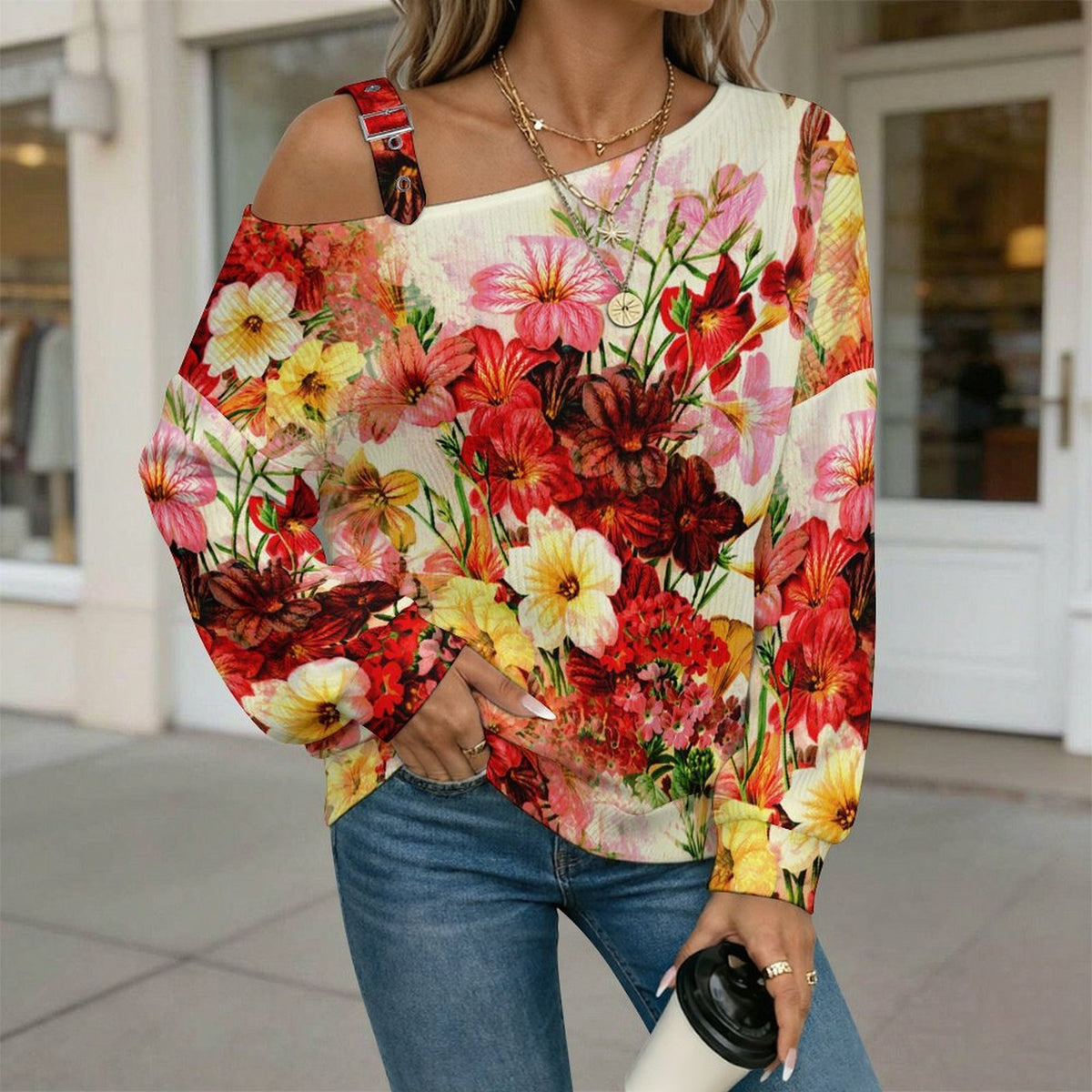 Off-the-shoulder Sweaterwomens-off-shoulder-knit-sweater